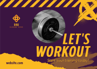 Start Gym Training Postcard Image Preview