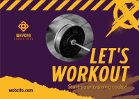 Start Gym Training Postcard Design