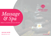 Zen Massage Services Postcard Design