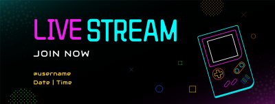 Neon Game Stream Facebook cover Image Preview
