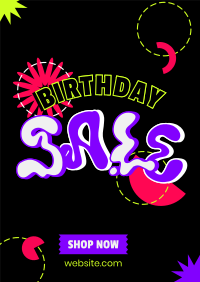 Hippie Birthday Sale Poster Image Preview
