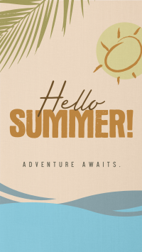 Organic Summer Greeting TikTok Video Design