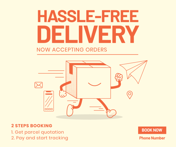 Package Delivery Booking Facebook Post Design