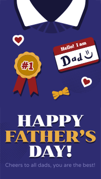 Illustration Father's Day Instagram reel Image Preview