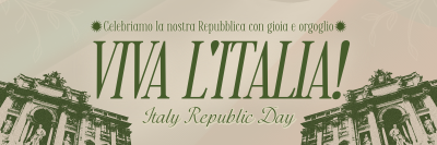 Vintage Italian Republic Day Twitter header (cover) Image Preview