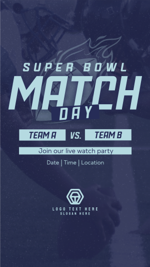 Superbowl Match Day Instagram story Image Preview