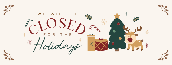 Closed for the Holidays Facebook Cover Design