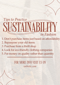 Sustainable Fashion Tips Flyer Design