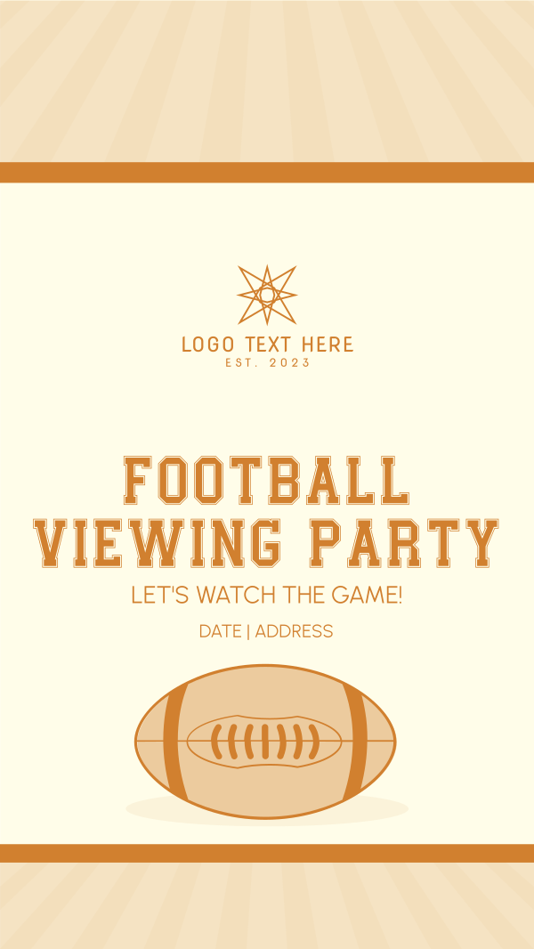 Football Viewing Party Instagram Story Design Image Preview