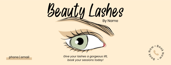 Beauty Lashes Facebook Cover Design Image Preview