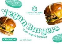 Vegan Burgers Postcard Design