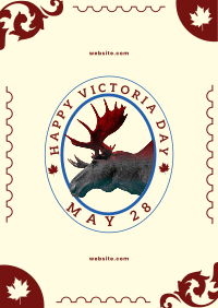 Moose Stamp Poster Design