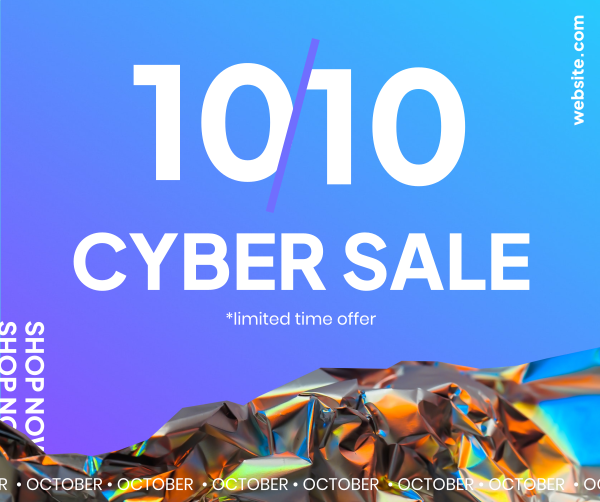 10.10 Cyber Sale Facebook Post Design Image Preview