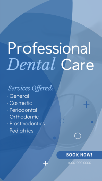 Professional Dental Care Services TikTok video Image Preview