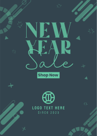 New Year Blob Sale Poster Design