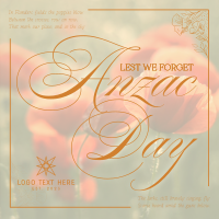 Elegant Anzac Day Instagram Post Design