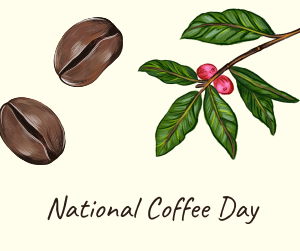National Coffee Day Illustration Facebook post Image Preview