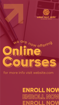 Online Courses Enrollment Facebook Story Design