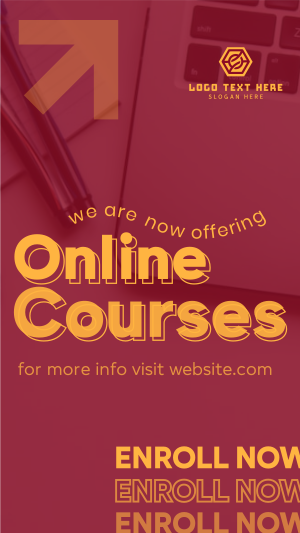 Online Courses Enrollment Facebook story Image Preview