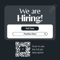 Generic Job Hiring Instagram Post Preview