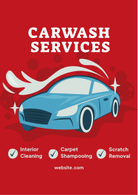 Carwash Services List Flyer Design
