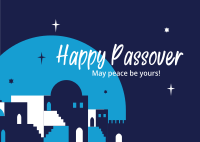 Passover Skyline Postcard Design
