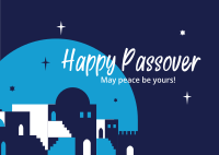 Passover Skyline Postcard Image Preview