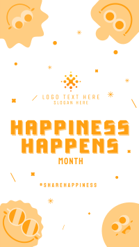 Share Happinness Facebook Story Design