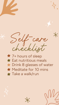 Self care checklist Facebook story Image Preview