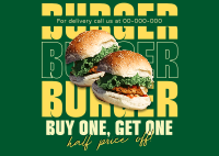 Double Burger Promo Postcard Image Preview