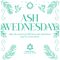 Rustic Ash Wednesday Instagram post Image Preview