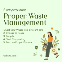 Proper Waste Management Instagram Post Design