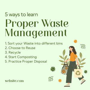 Proper Waste Management Instagram post Image Preview