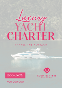 Luxury Yacht Charter Poster Design