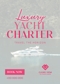 Luxury Yacht Charter Poster Image Preview