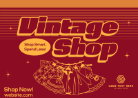 Vintage Clothing Shop Postcard Preview