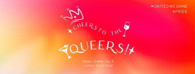 Cheers Queers Text Facebook cover