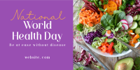 Minimalist World Health Day Greeting Twitter post Image Preview