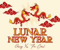 Happy Lunar New Year Facebook Post Design