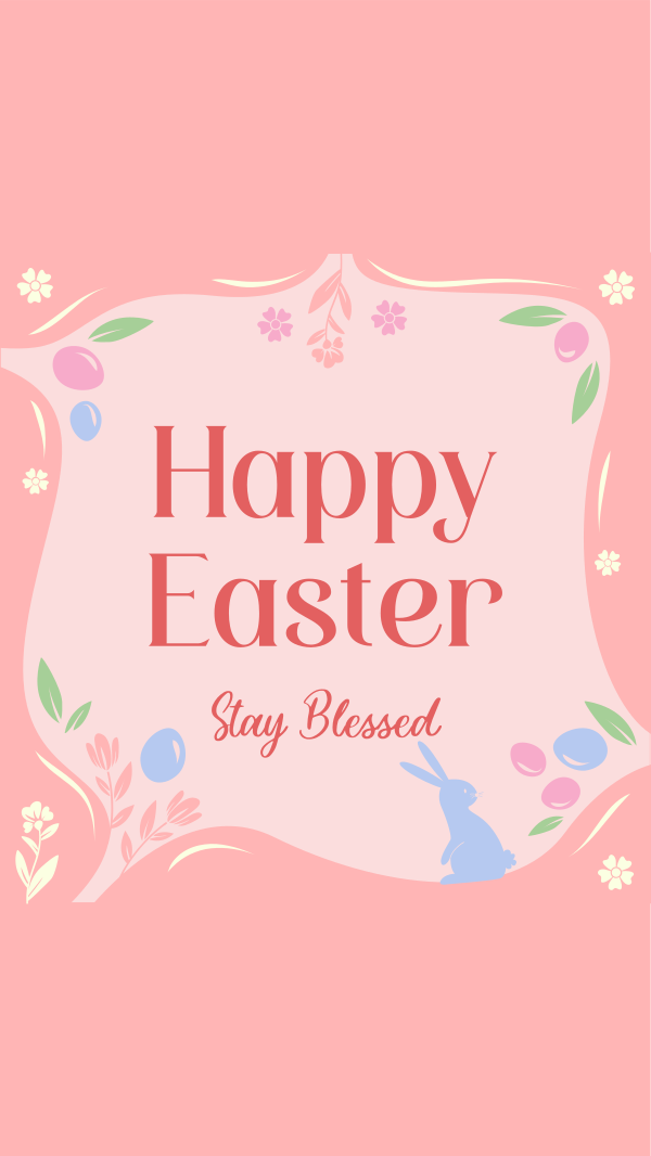 Blessed Easter Greeting Facebook Story Design Image Preview