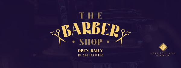 Hipster Barber Shop Facebook Cover Design Image Preview