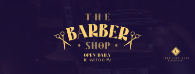 Hipster Barber Shop Facebook cover Image Preview