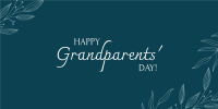 Happy Grandparents' Day Floral Twitter Post Design