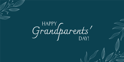 Happy Grandparents' Day Floral Twitter Post Image Preview