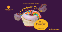 Pride Rainbow Cupcake Facebook ad Image Preview
