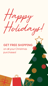 Christmas Free Shipping Facebook story Image Preview