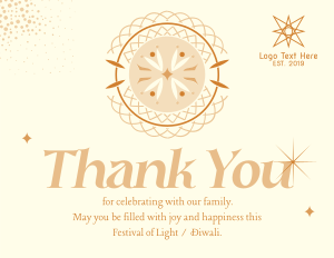 Diwali Wish Thank You Card Image Preview