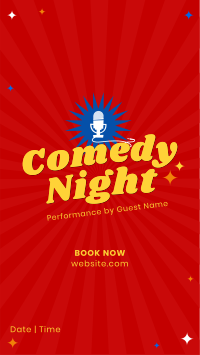 Comedy Night Facebook Story Design