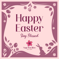 Blessed Easter Greeting Instagram post Image Preview