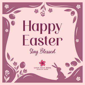 Blessed Easter Greeting Instagram post Image Preview